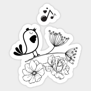 Singing Bird Sticker